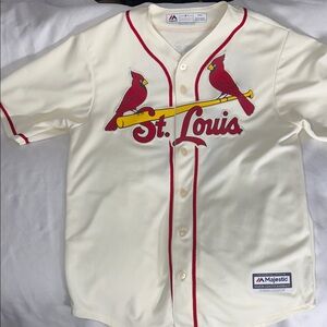 Majestic #18 Martinez - Cream and Red St. Louis Cardinals Jersey - Medium
